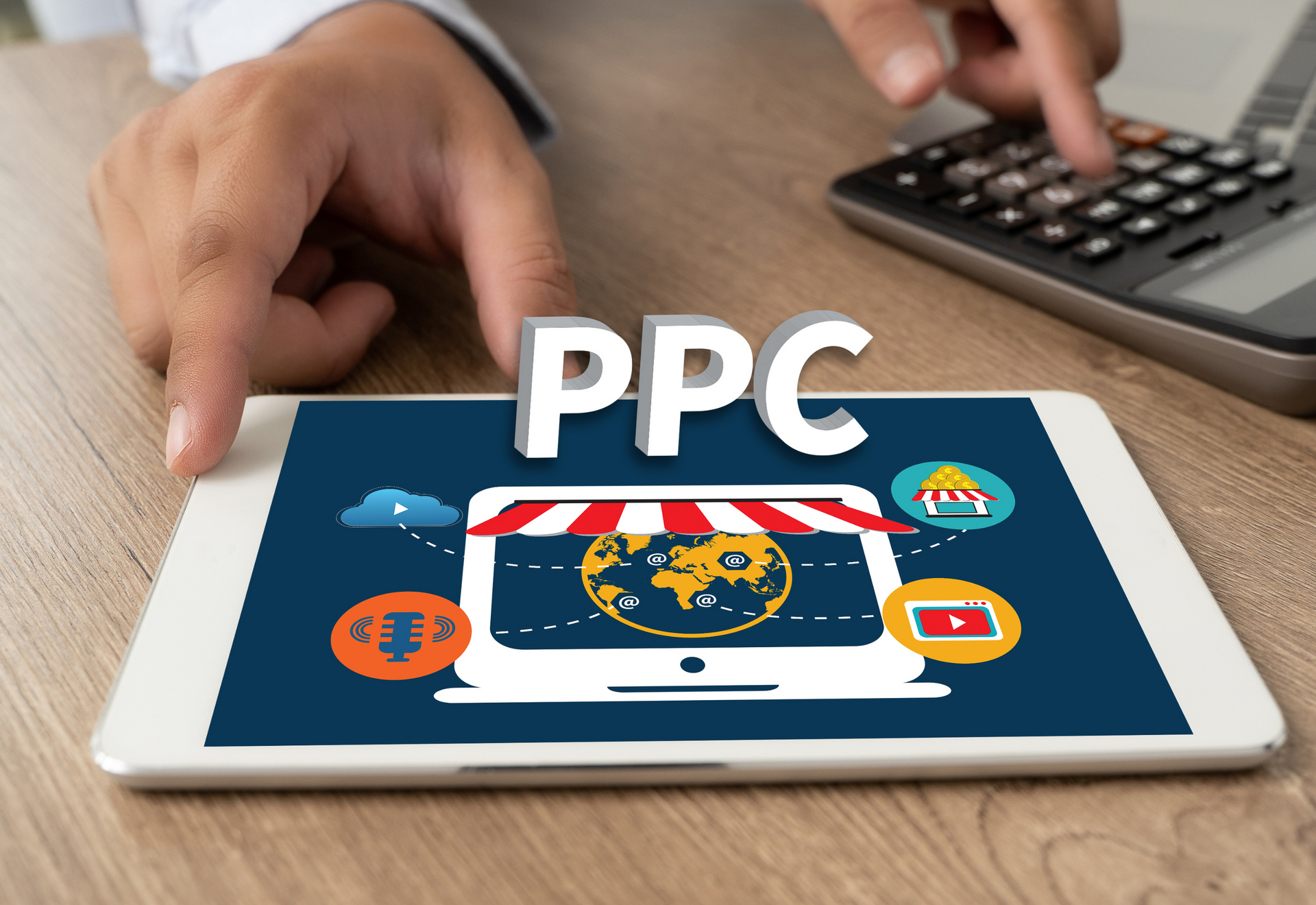 ppc logo on tablet