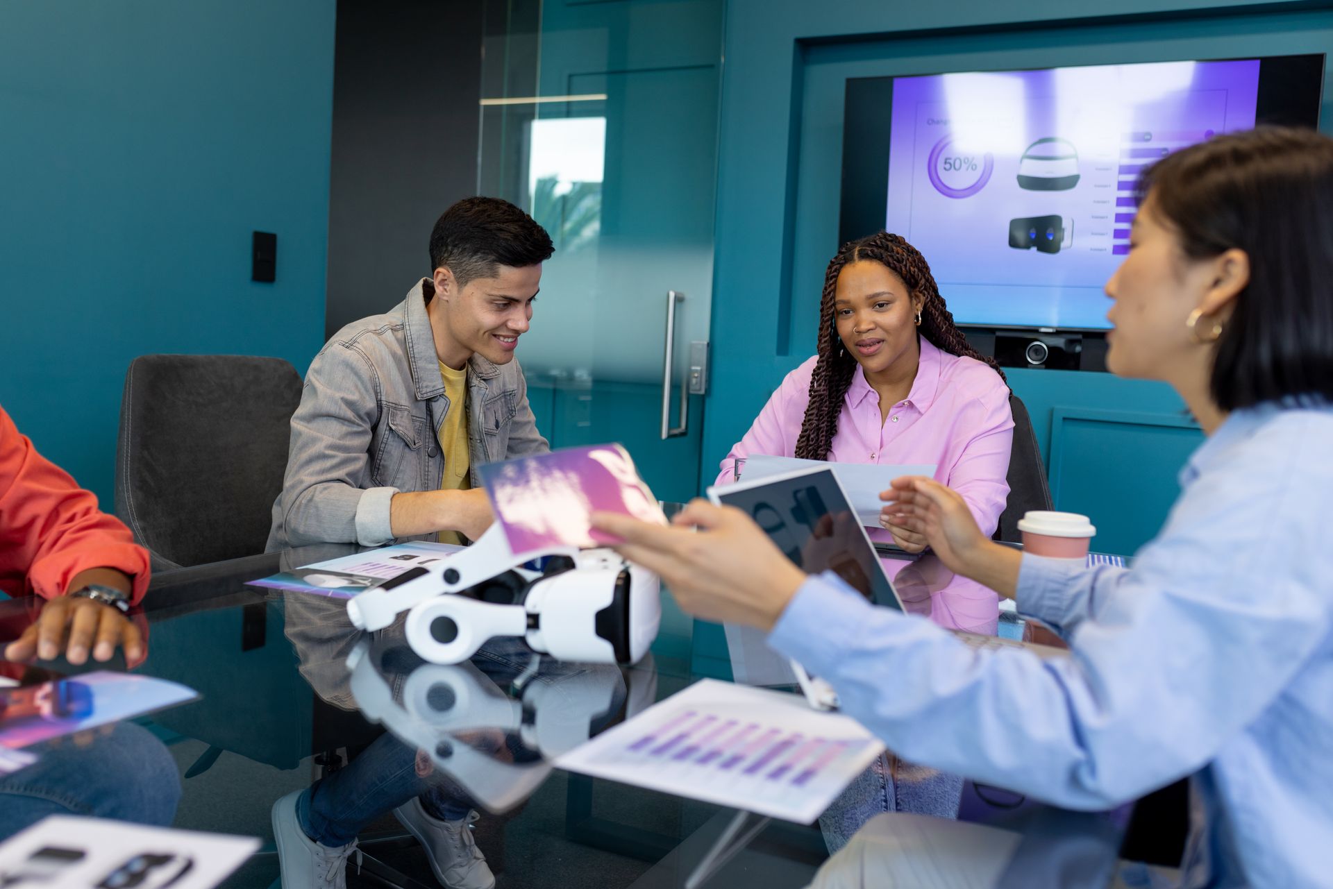 colleagues discuss