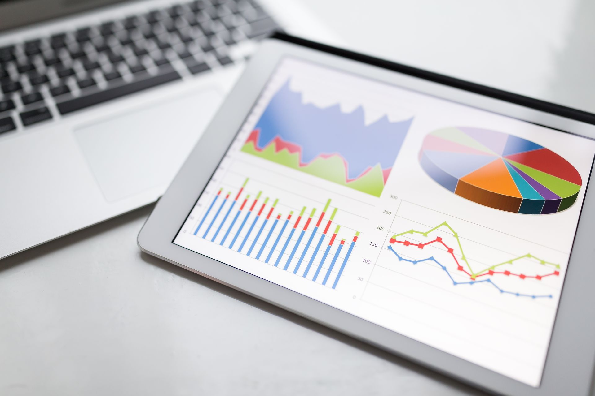 table with graphs