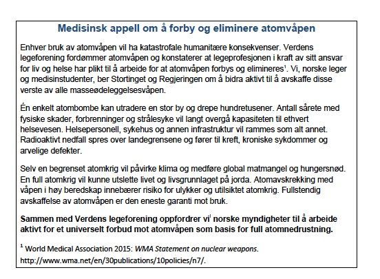 Medisinsk appell har over 700 underskrivere!