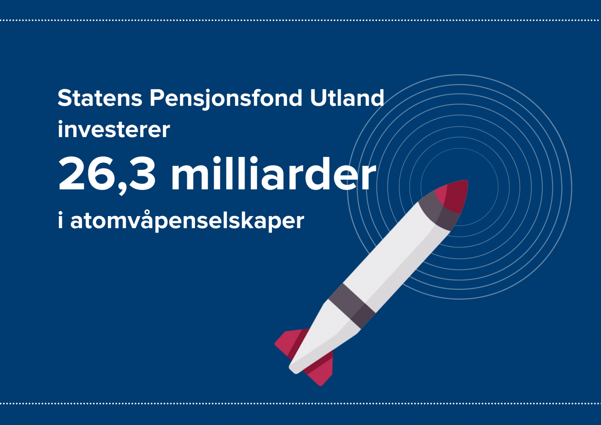 Statens pensjonsfond utland (SPU) investerer i atomvåpen