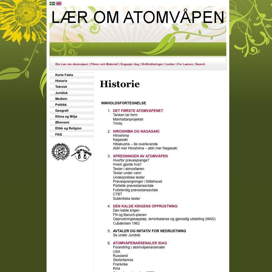 LÆR OM ATOMVÅPEN – en ny ressurs på internett