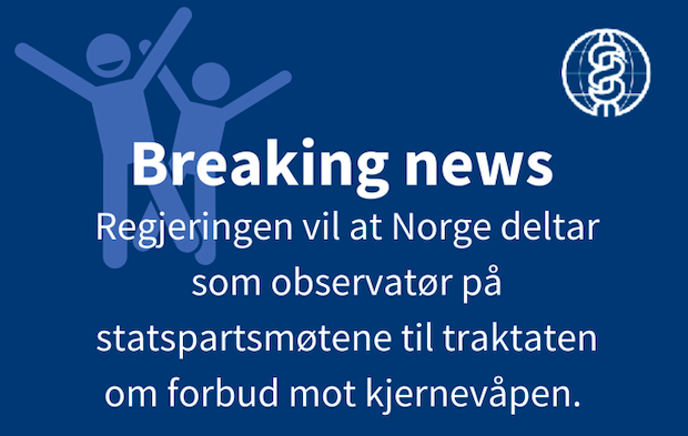 Norge blir første Natoland som bekrefter deltakelse på statspartsmøte til FNs atomvåpenforbud