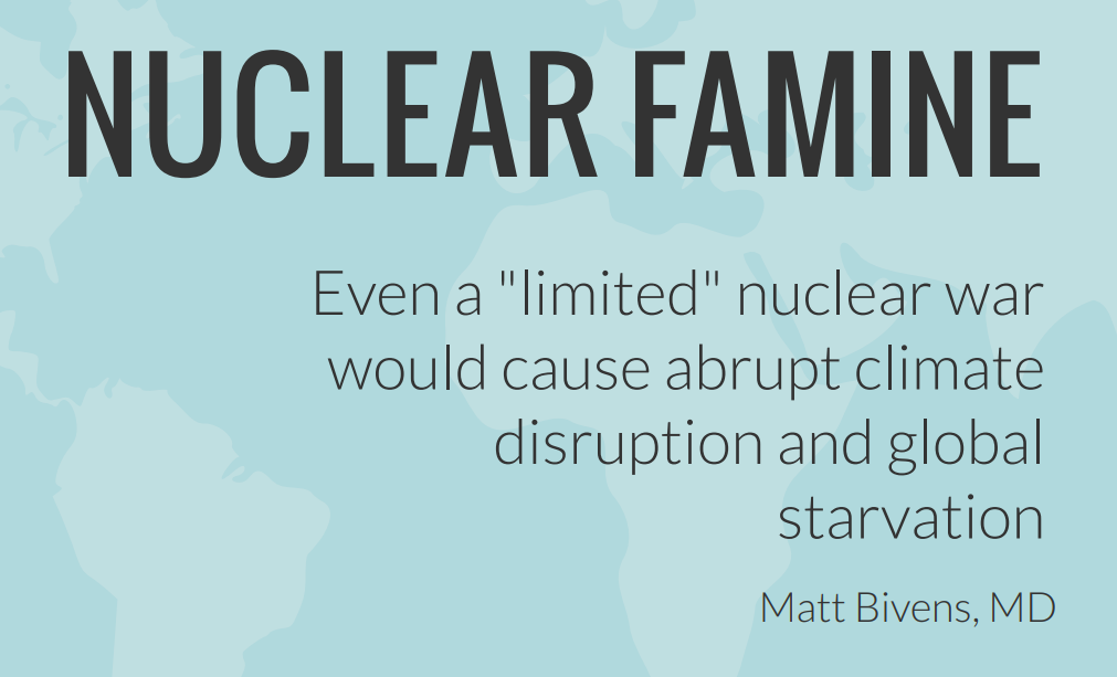 Ny rapport viser at en begrenset atomkrig kan gi global hungersnød