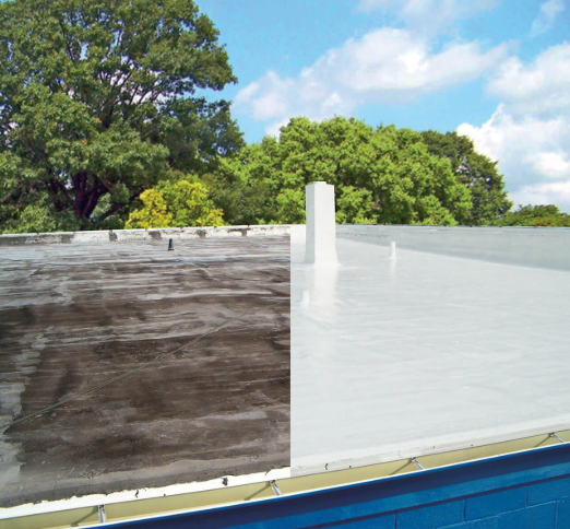 A picture of a roof with a 5 year transferable product warranty