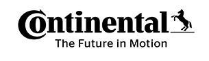 Continental logo with black text and horse icon, tagline “The Future in Motion” below.