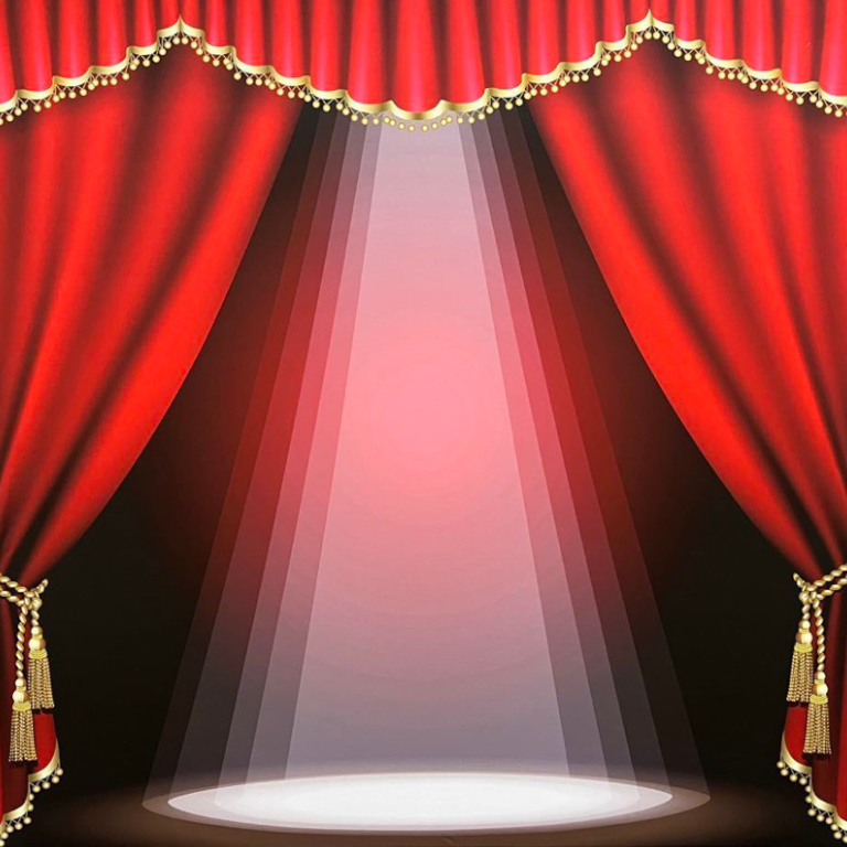 Red circus backdrop