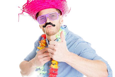Guy posing for a birthday picture