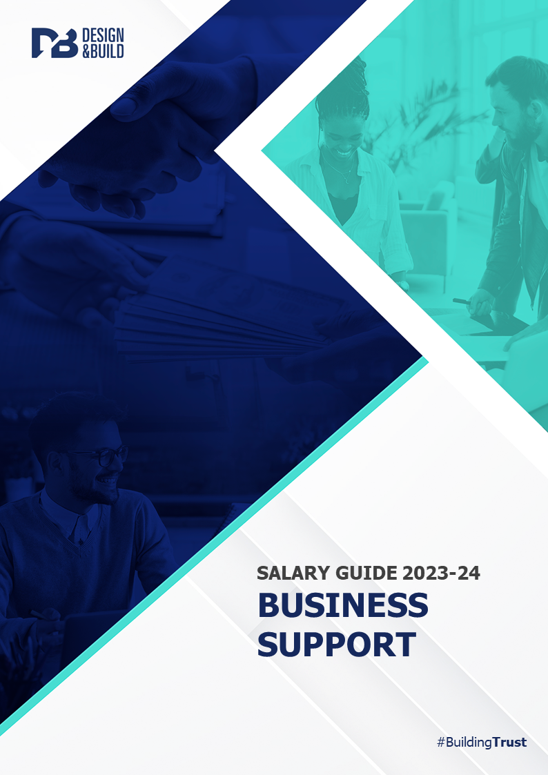 The cover of the salary guide for business support