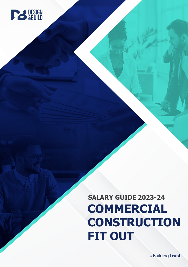 The cover of the salary guide for commercial construction fit out
