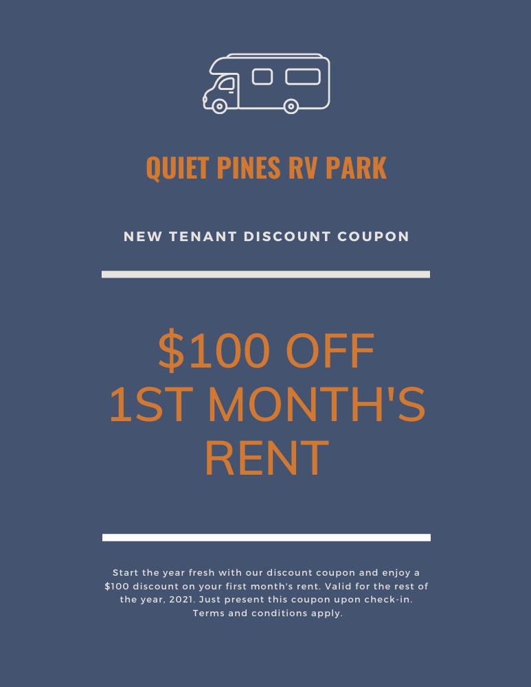 Quiet Pines RV Park Seasonal Specials Midland, TX