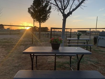 beautiful park with a sunset in Midland Texas