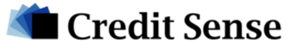 A logo for credit sense is shown on a white background