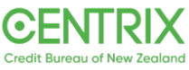 The logo for centrix credit bureau of new zealand