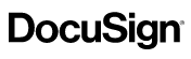 A black and white logo for a company called docusign.
