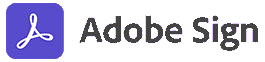 The logo for adobe sign is a purple square with a white arrow.