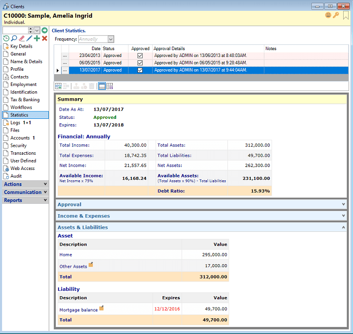 finPOWER Connect Client Statistics finPOWER Connect Client Statistics
