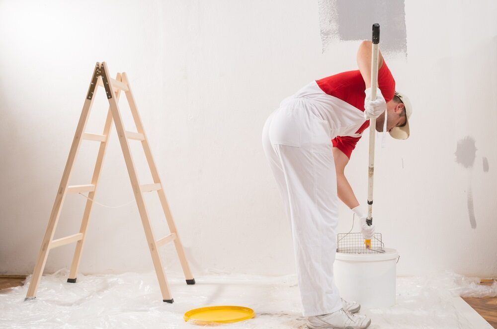 A Man is Painting a Wall With a Ladder in the Background — Prota NT in Palmerston, NT