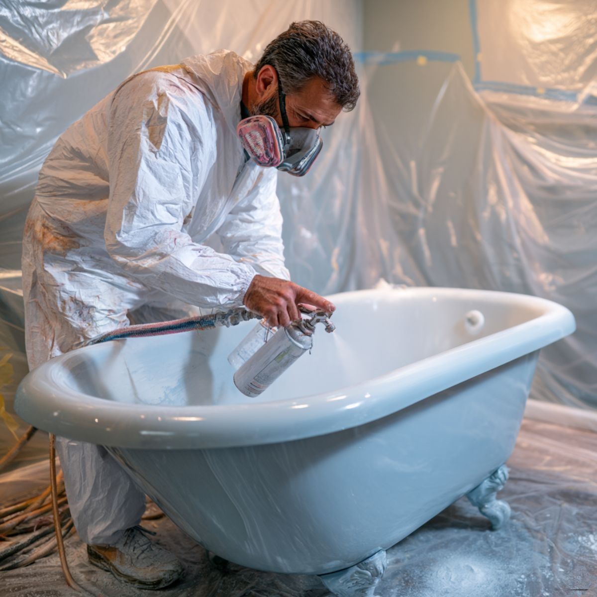 dry spray bathtub refinishing