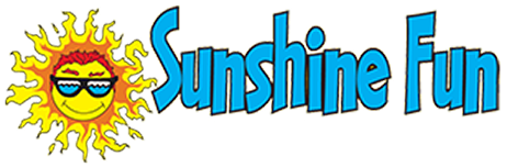 Logo with a smiling sun wearing sunglasses, and the words 