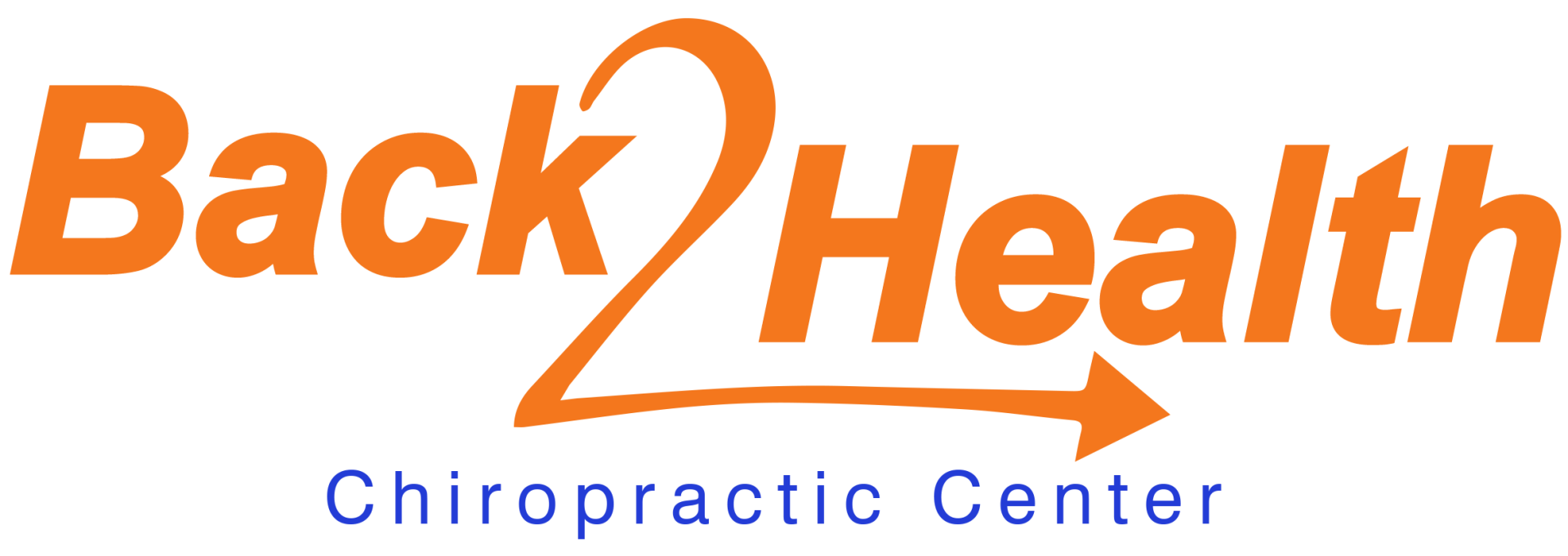 The logo for back 2 health chiropractic center