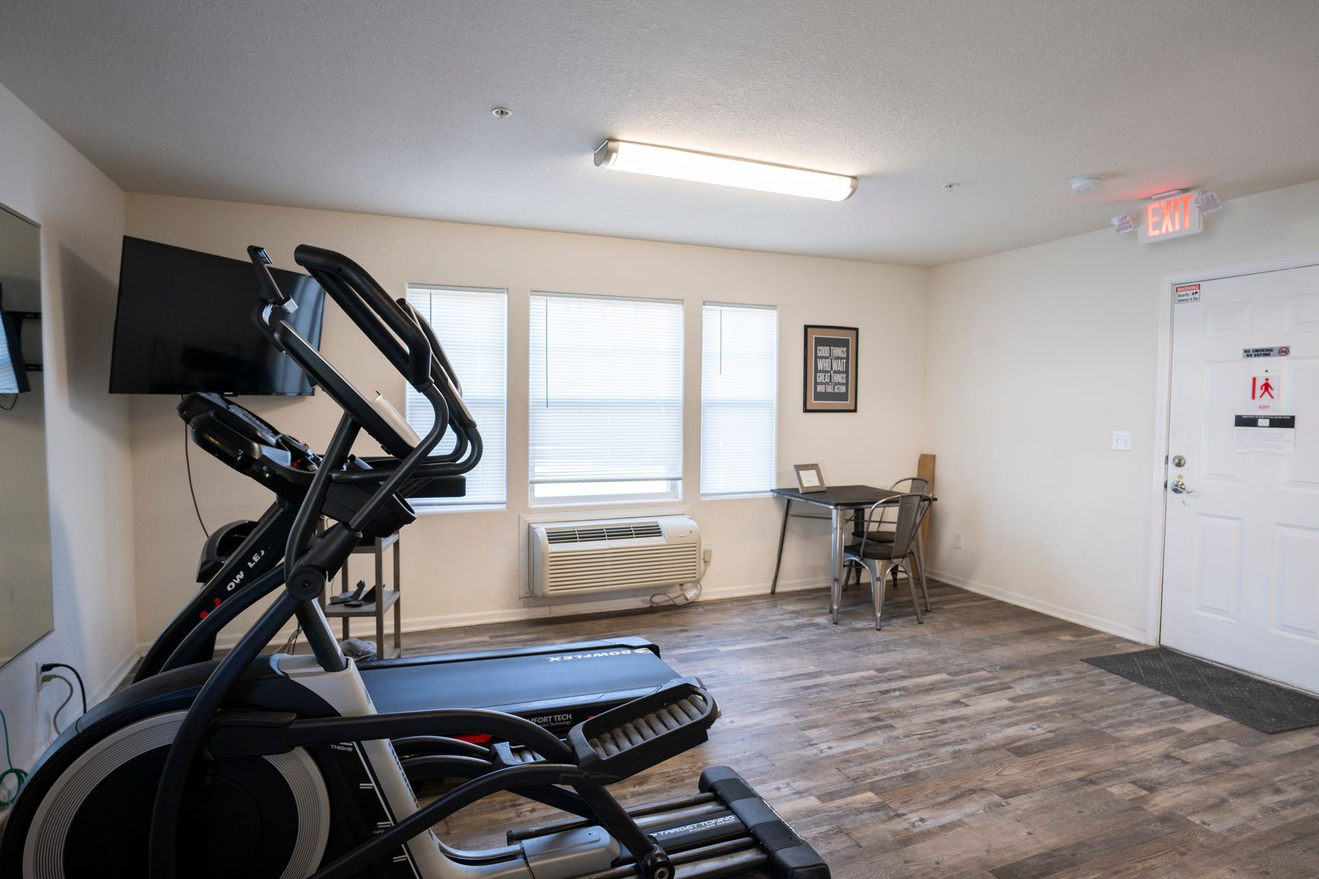 Exercise space on apartments on sixth