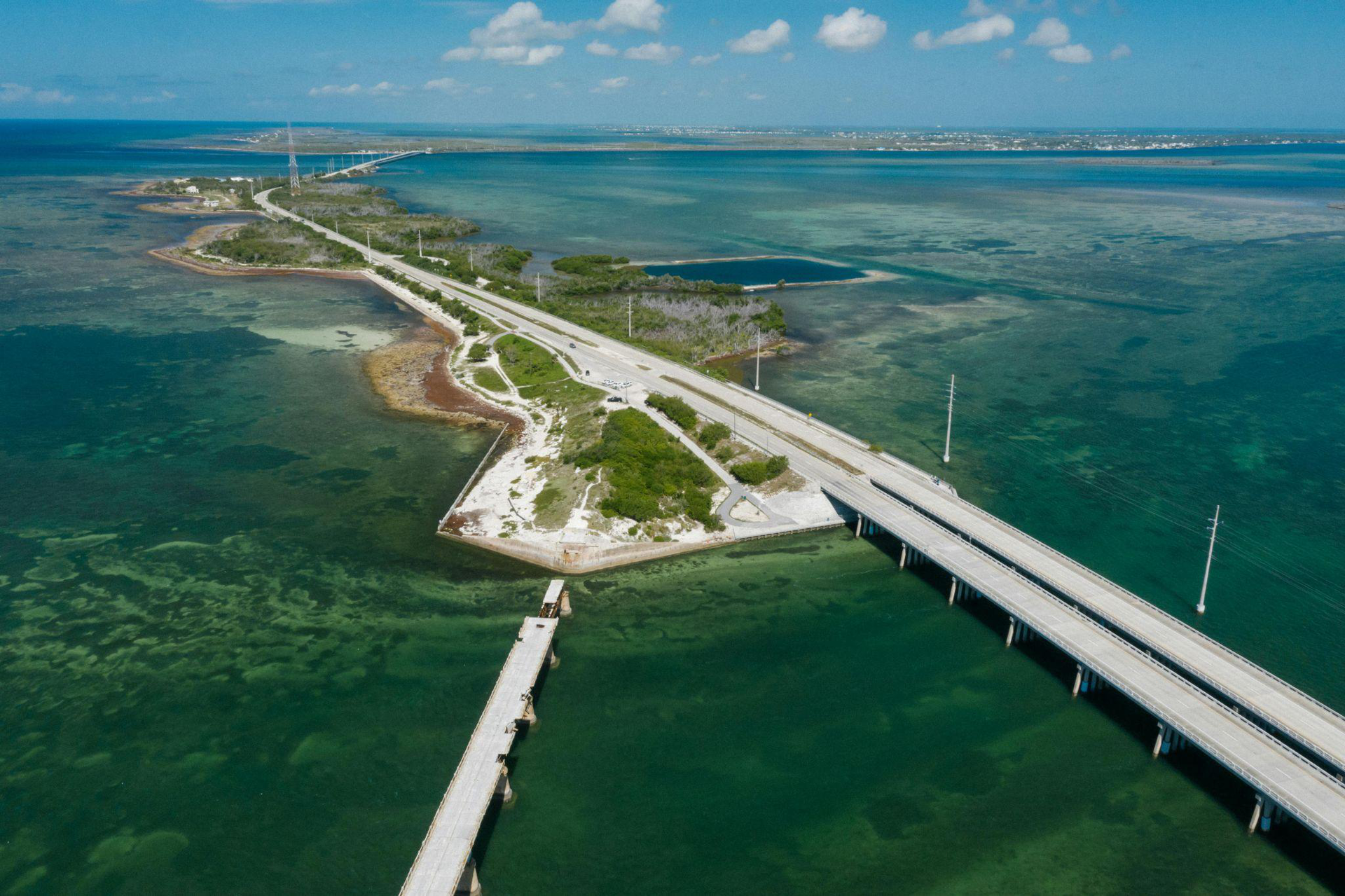 Aerial view of the Overseas Highway