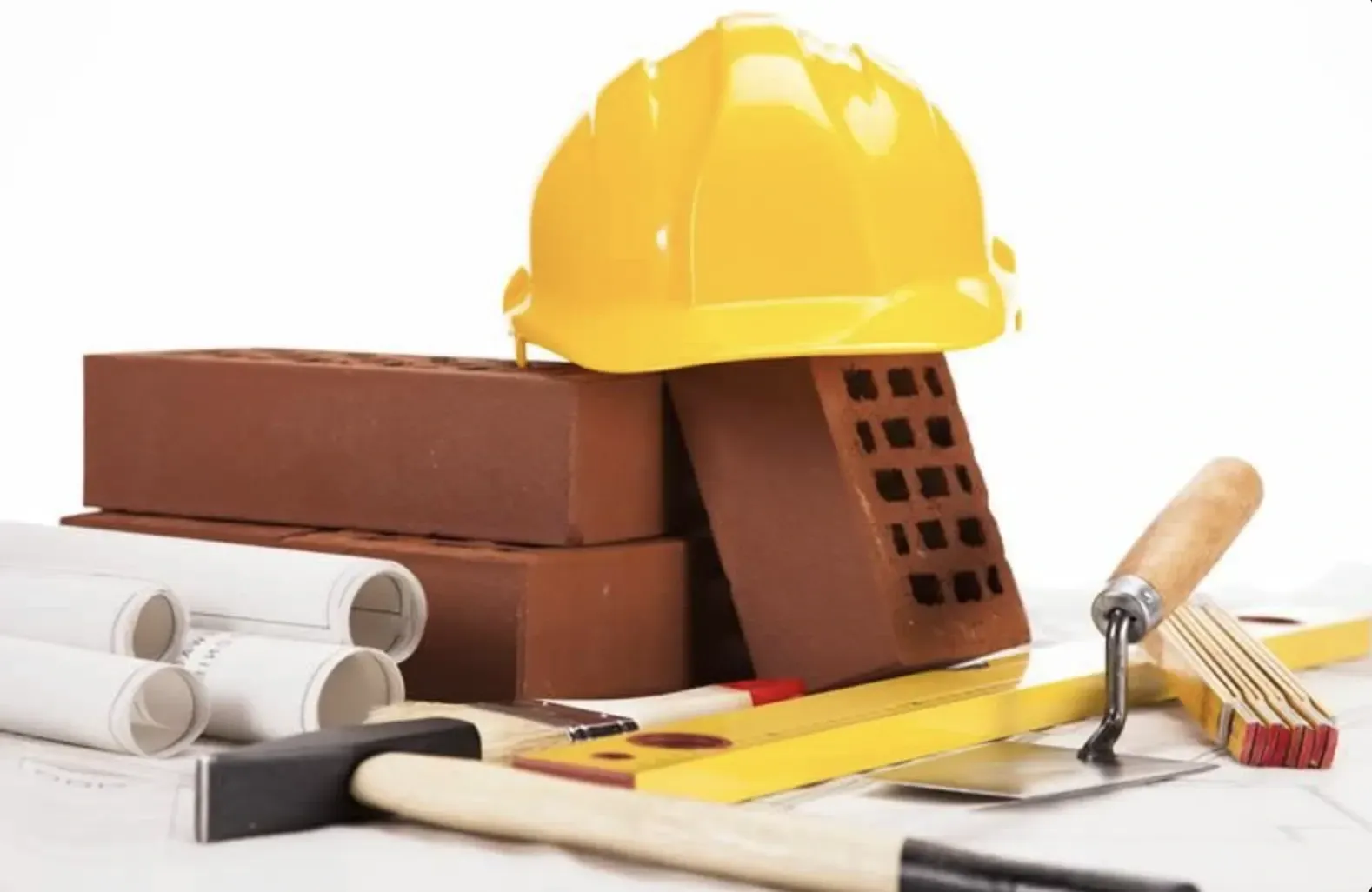 Illustration or chart explaining the role of construction bricks in building structures.