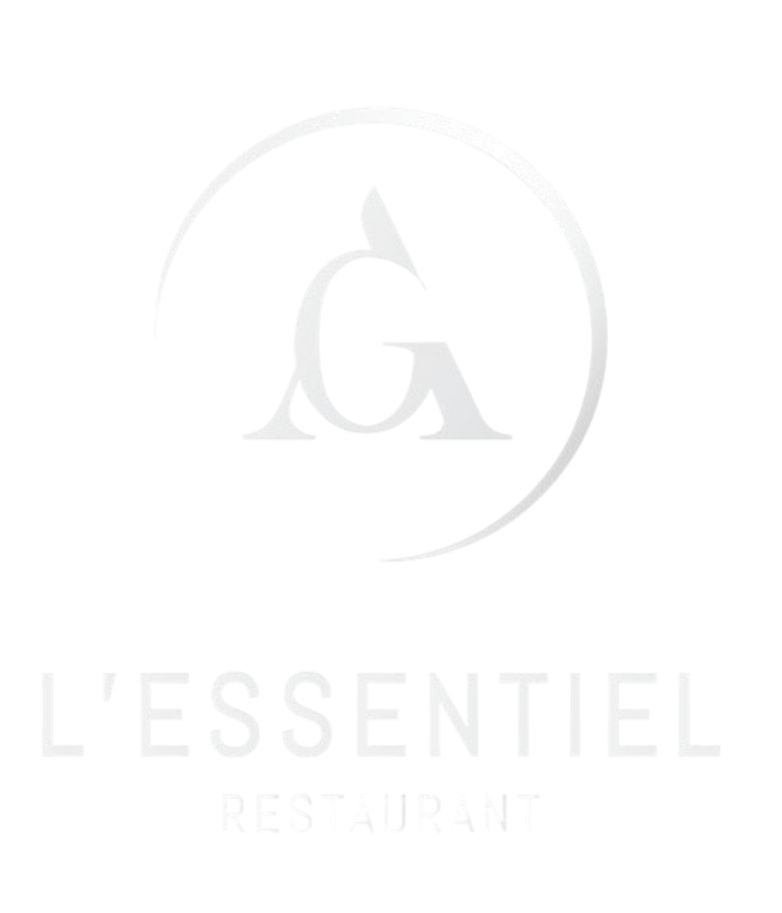 Un logo blanc avec une lettre g dans un cercle sur fond blanc.