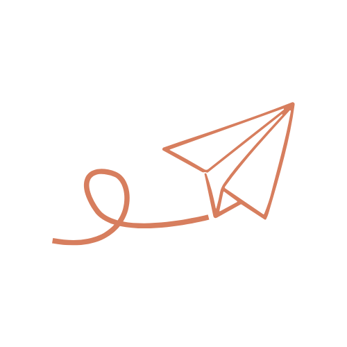 Un dessin d'un avion en papier volant dans les airs.