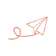 Un dessin d'un avion en papier volant dans les airs.