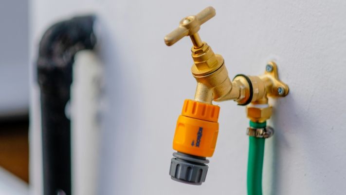 hard water deposits in faucet