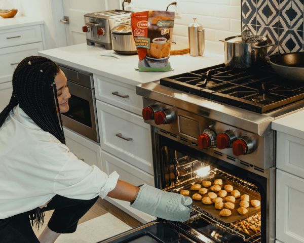 a woman baking