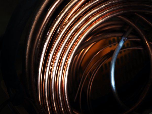 brand new copper pipes