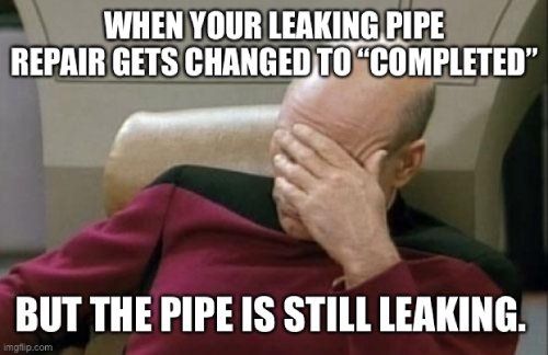 pipe recurring problem meme