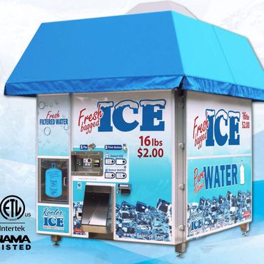 A machine that sells 16 lbs of ice for $ 2.00