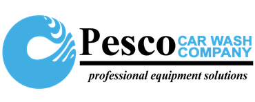 Pesco - A logo for a car wash company that offers professional equipment solutions