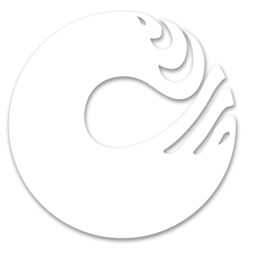 A white circle with a wave in it on a white background Pesco car wash company