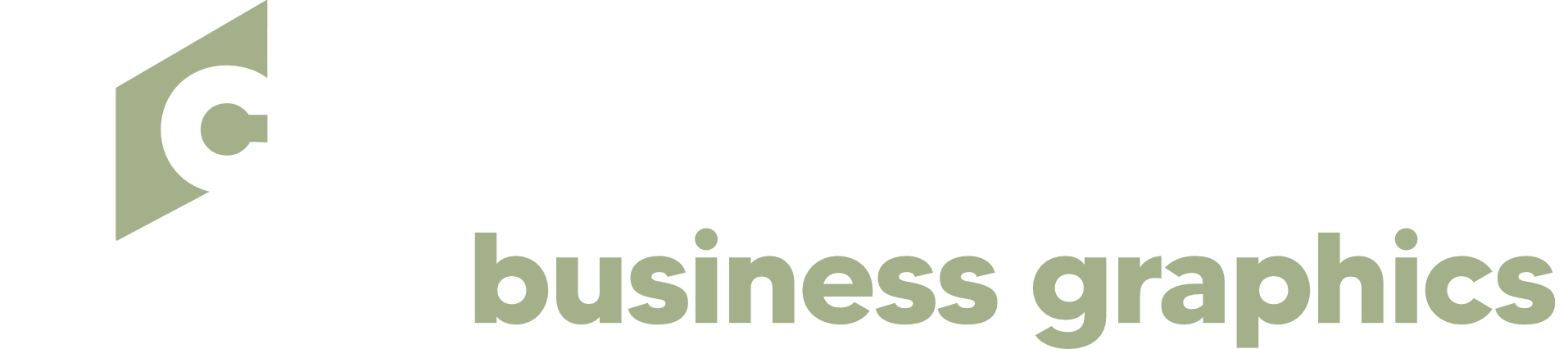 A sage-green logo featuring a stylized letter 