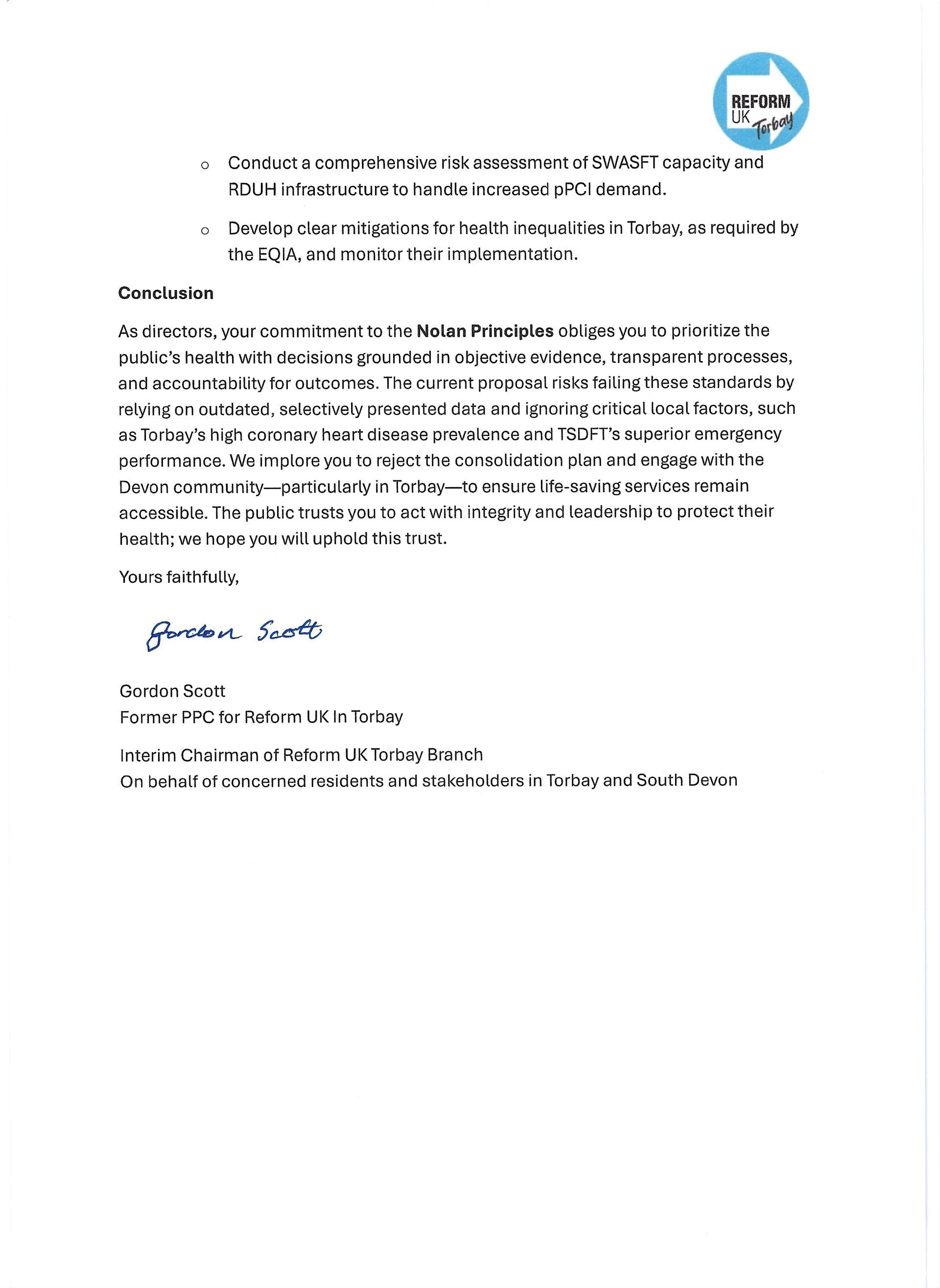 Gordon Scott's letter to Integrated Care Board Directors Page 7
