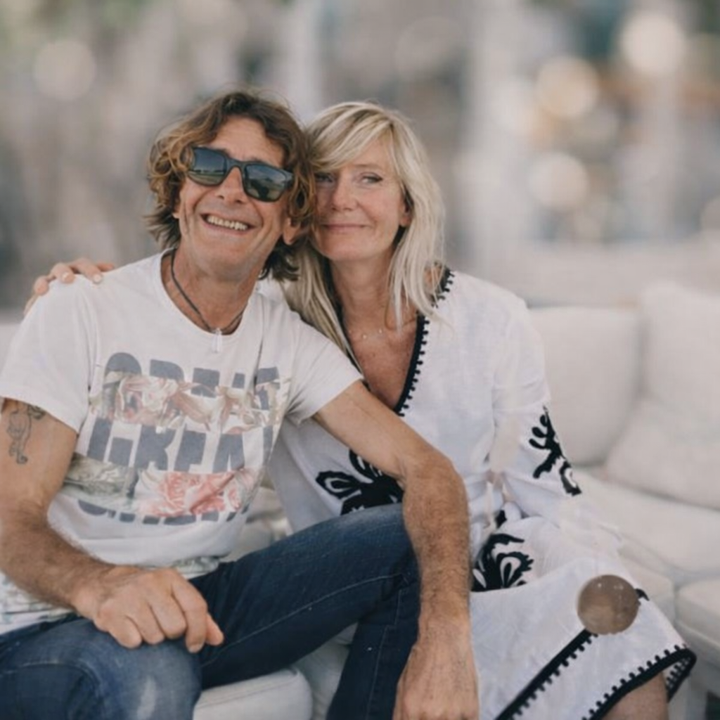 Fiorenzo Rauzino and Karin Perez at Amore & Friends Beach Restaurant, Lido Aurora, Peschici