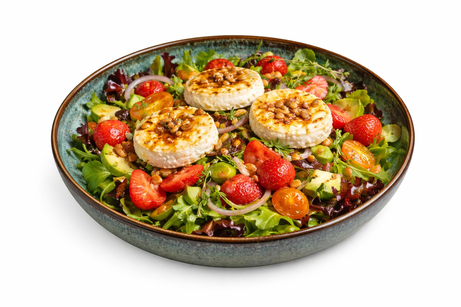 Goat cheese salad at Amore & Friends Beach Restaurant, Lido Aurora, Peschici