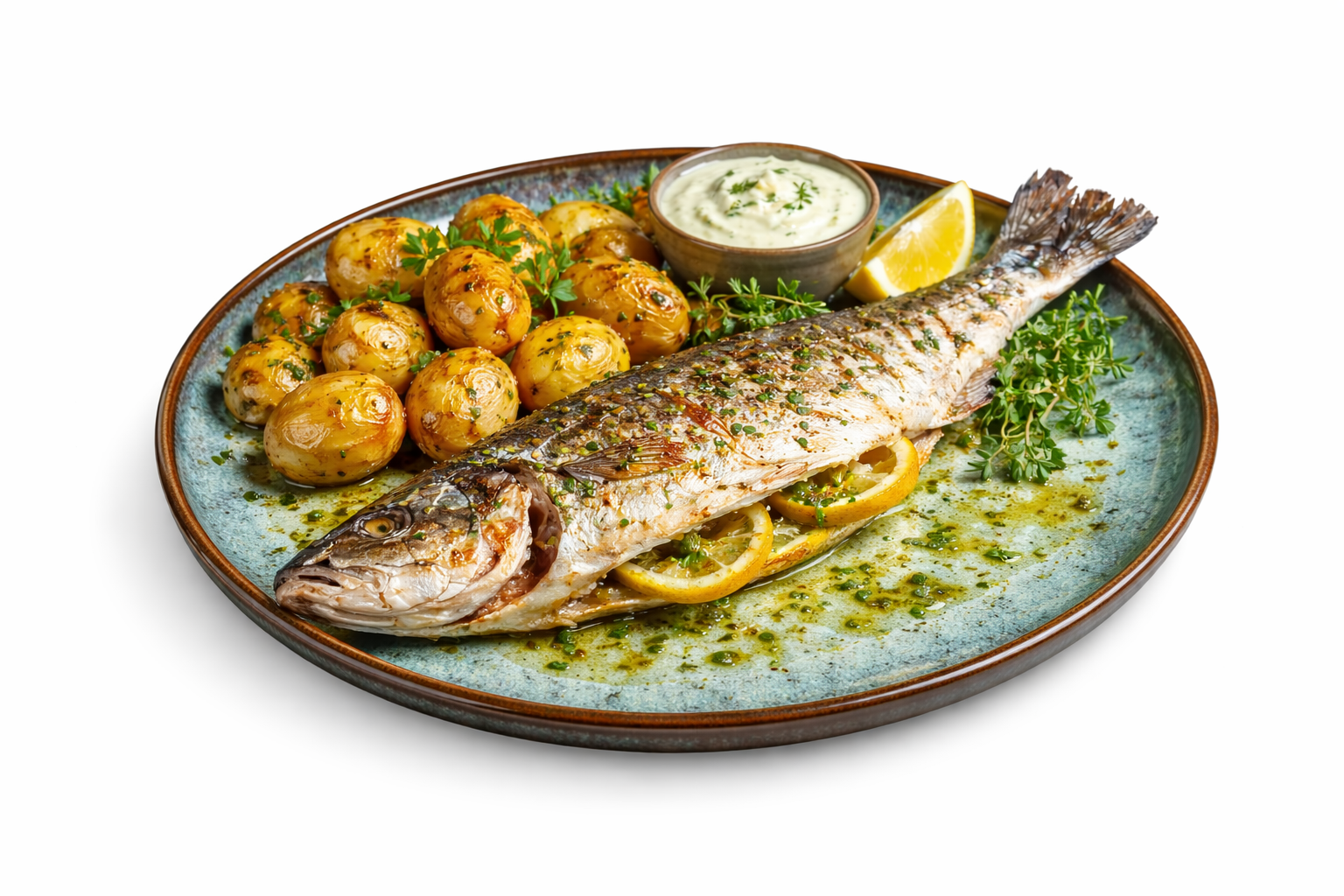 Goldbrasse im Beachrestaurant Amore & Friends am Lido Aurora in Peschici