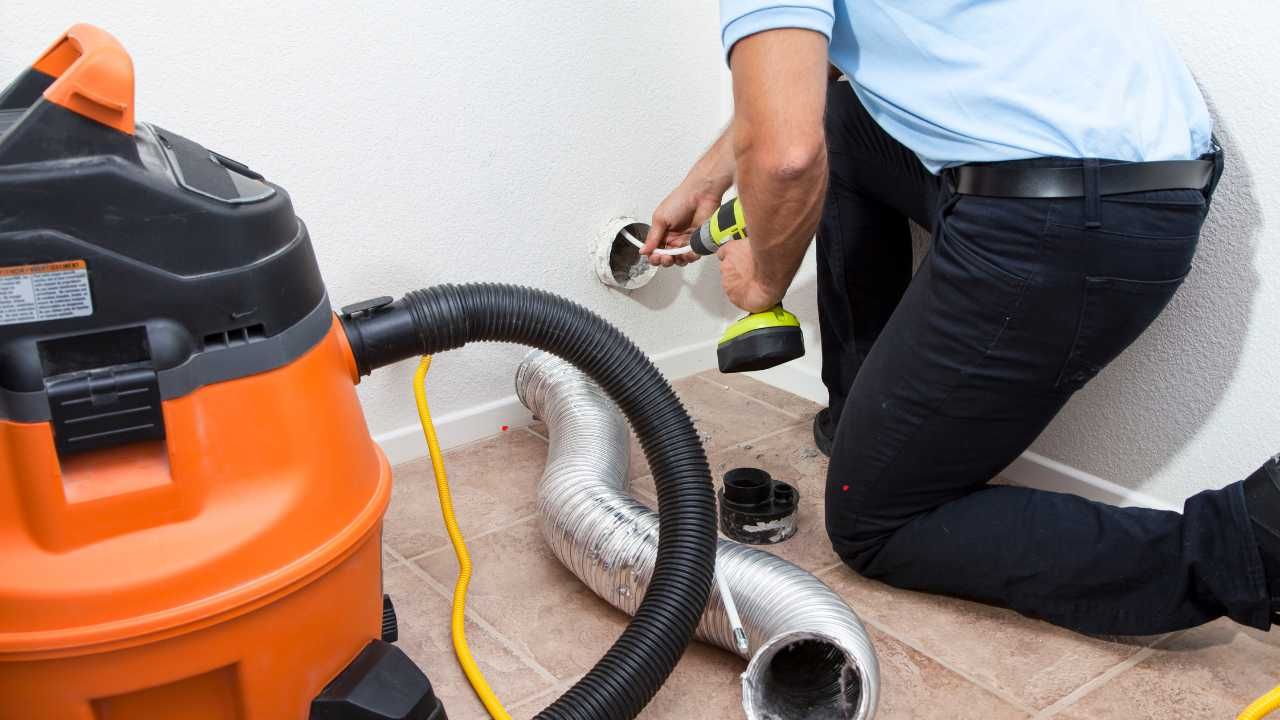 Professional dryer vent cleaning