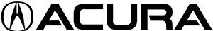 Acura logo in black on a white background