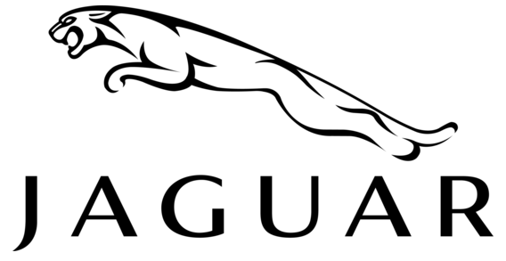 Jaguar logo: black leaping jaguar above the word “JAGUAR” on a white background