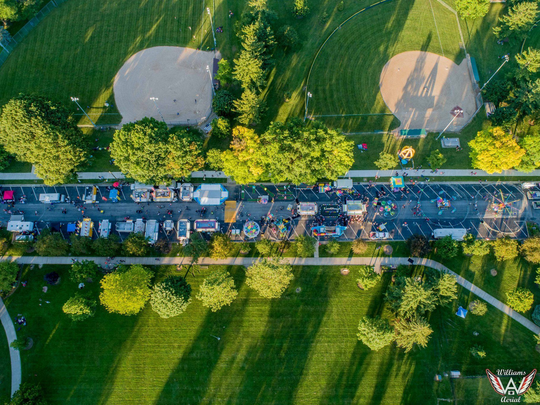 Aerial View of Day in the Park