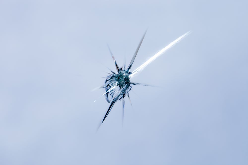 A Close Up of a Cracked Windshield on a Car — Keppel Coast Windscreens in Coorooman, QLD