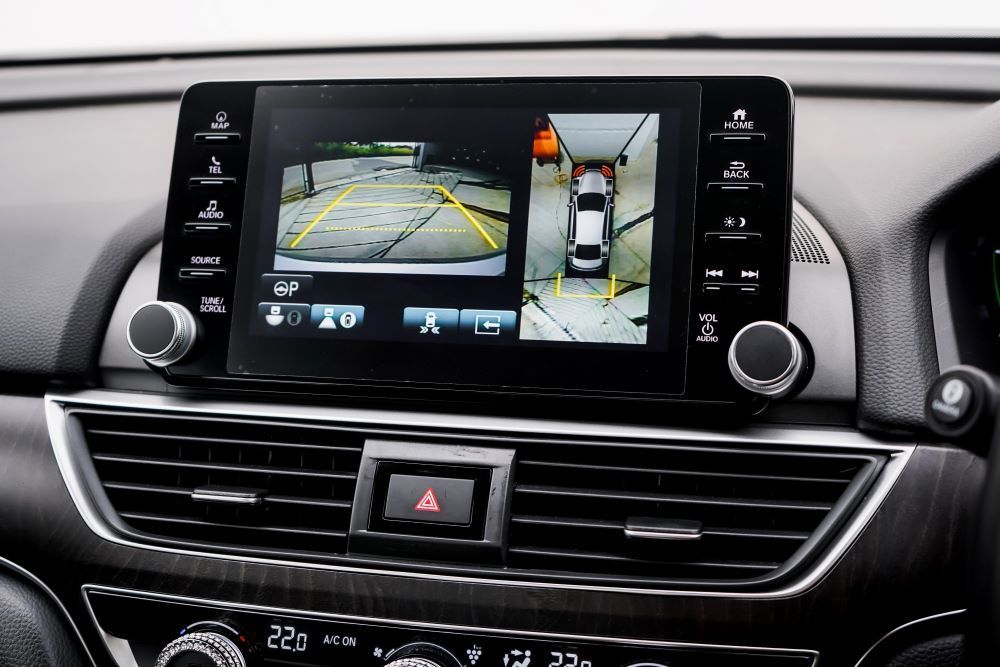 A Car Dashboard With a Rear View Camera on It — Keppel Coast Windscreens in Coorooman, QLD