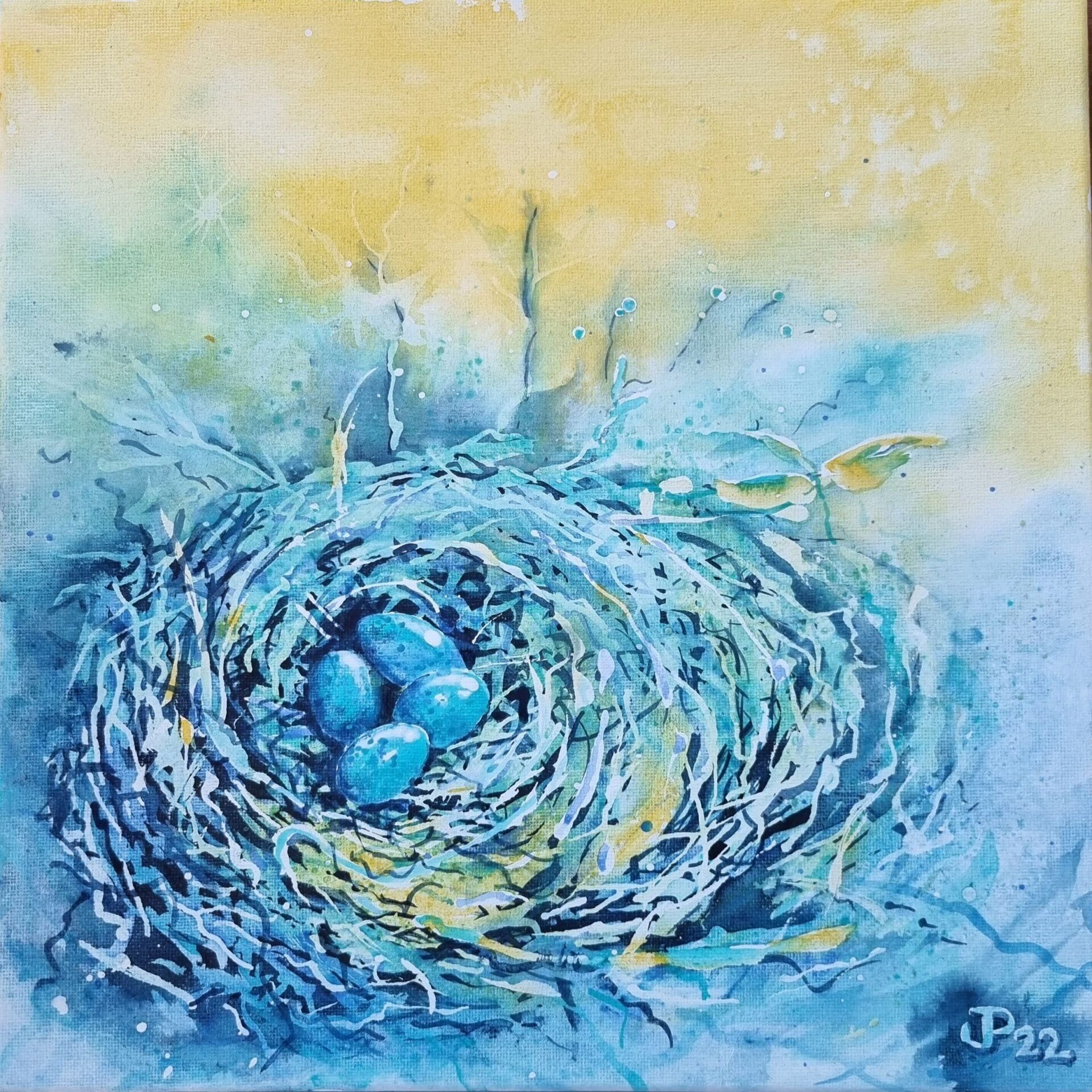 Birds nest paintings.